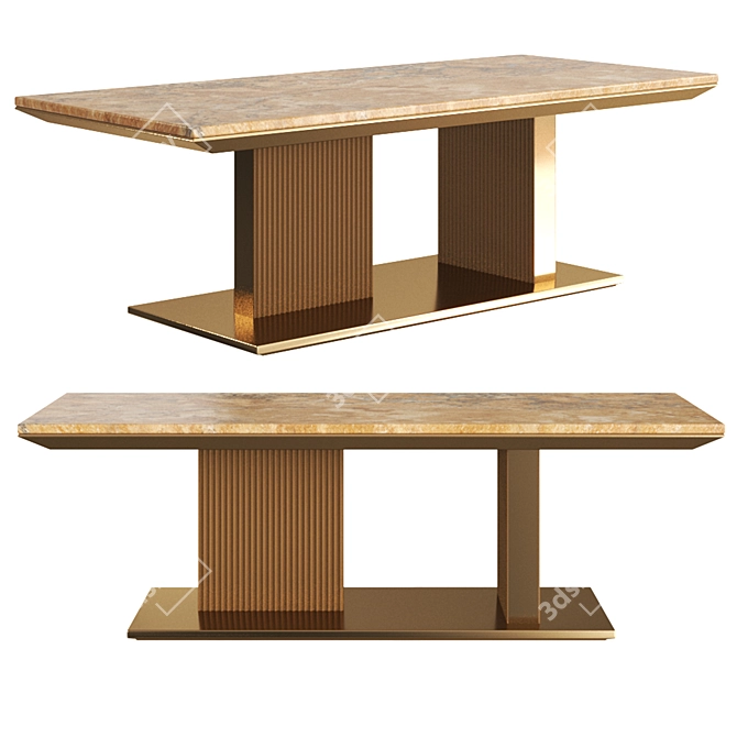 Luigi Volpi Rectangular Living Table 3D model image 5