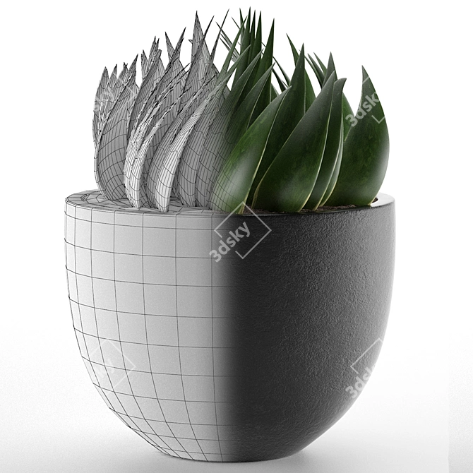 Exotic Palm Tree Pot: Office and Outdoor Decor 3D model image 4