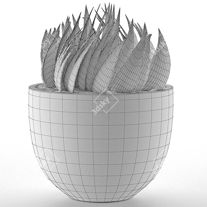 Exotic Palm Tree Pot: Office and Outdoor Decor 3D model image 5