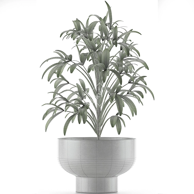 Exotic Palm Tree Pot - Single Plant 12 3D model image 4