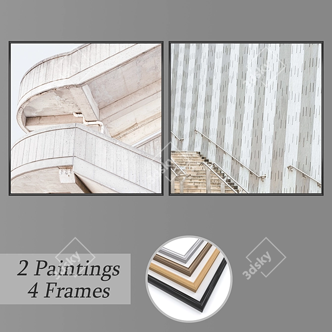 Dynamic Wall Art Set - No. 1502 3D model image 1