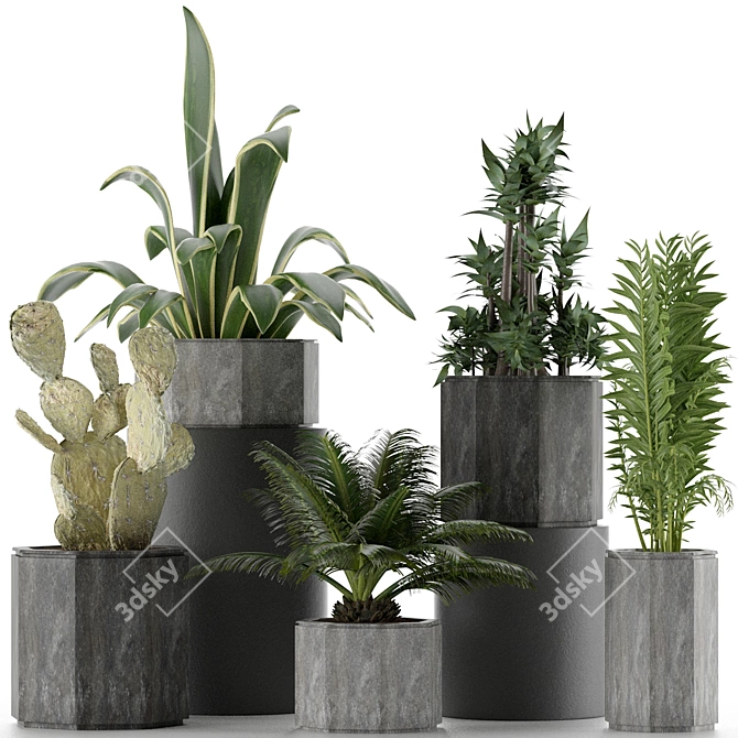 Tropical Oasis: Exotic Plants Collection 3D model image 3