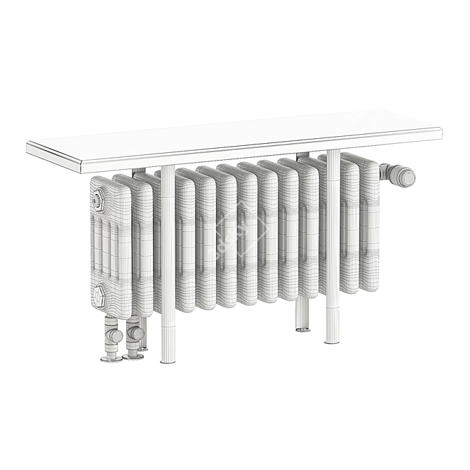 Comfort in Style: Zehnder Charleston Radiator 3D model image 2