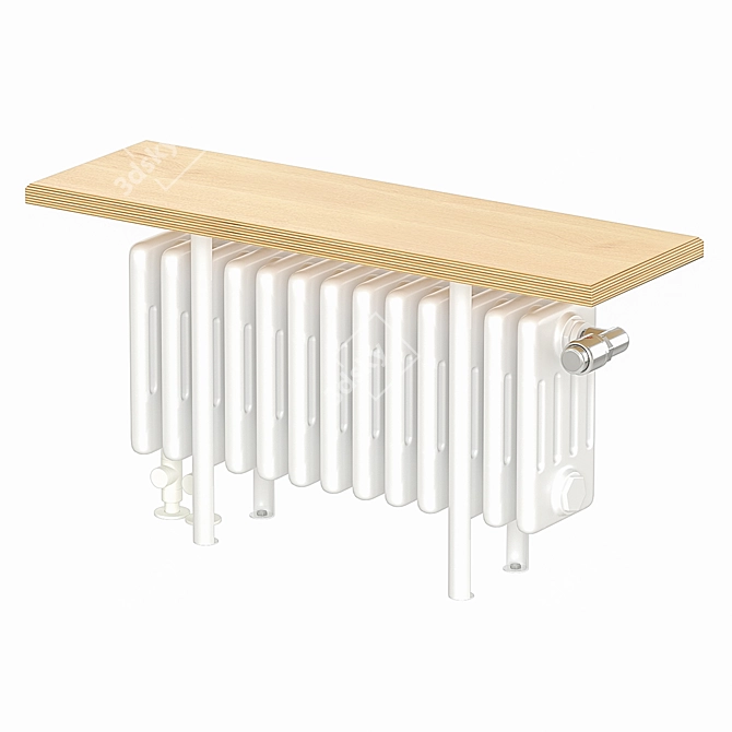 Comfort in Style: Zehnder Charleston Radiator 3D model image 3