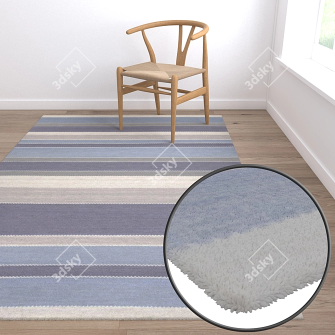 High-Quality Carpets Set 3D model image 5