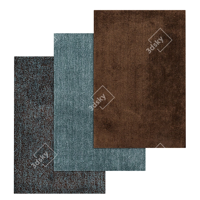 Luxury Carpet Set | High-Quality Textures | 3 Variants 3D model image 1