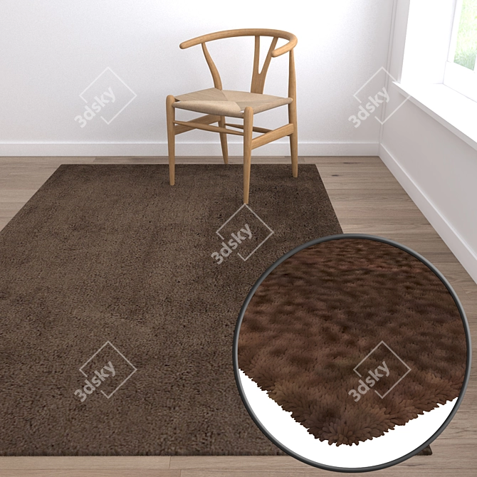 Luxury Carpet Set | High-Quality Textures | 3 Variants 3D model image 5