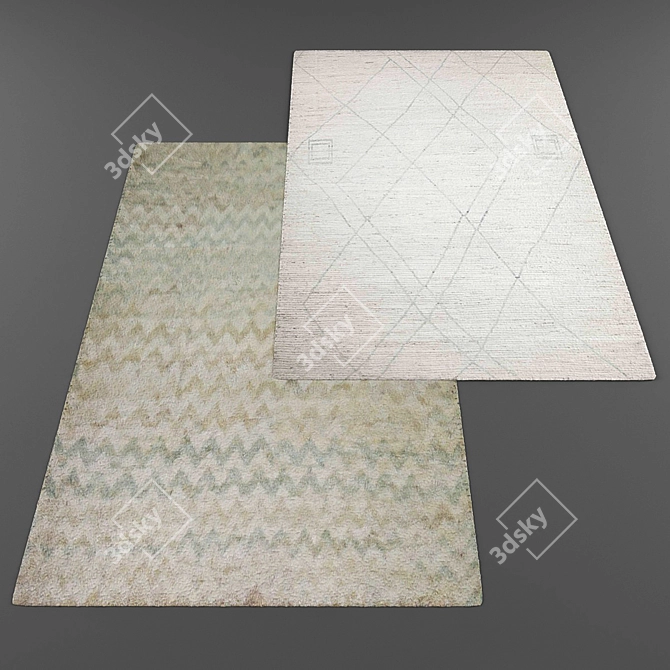 Modern Style Rug Set 3D model image 2