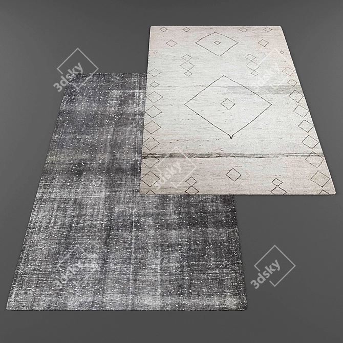 Modern Style Rug Set 3D model image 3