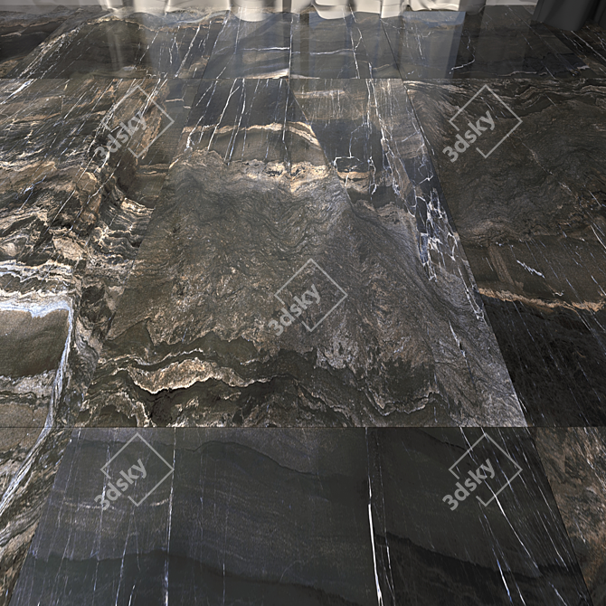 Opera Fume Marble Floor Set 3D model image 1