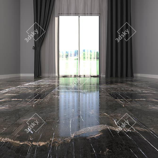 Opera Fume Marble Floor Set 3D model image 2