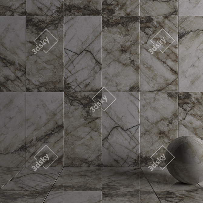 MUSEUM Crystal Thunder - Wall Tiles 3D model image 3