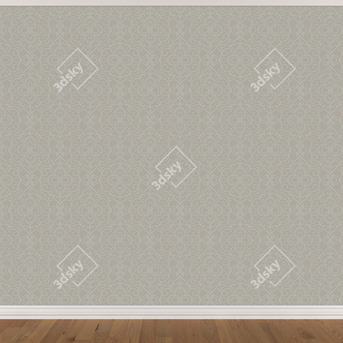 Title: Seamless Wallpaper Set - 3 Colors 3D model image 4