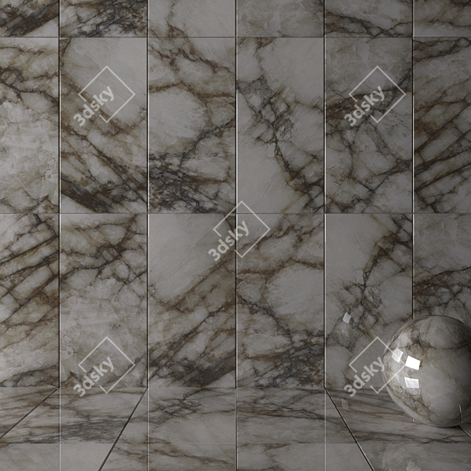 Museum Crystal Thunder Wall Tiles 3D model image 2