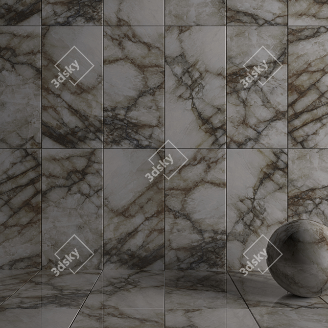 Museum Crystal Thunder Wall Tiles 3D model image 3