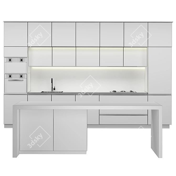 Premium Kitchen Set 2015 3D model image 4