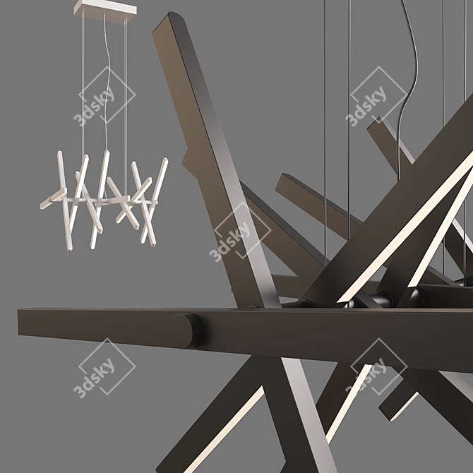 Sleek Scandinavian Pendant Lights 3D model image 3