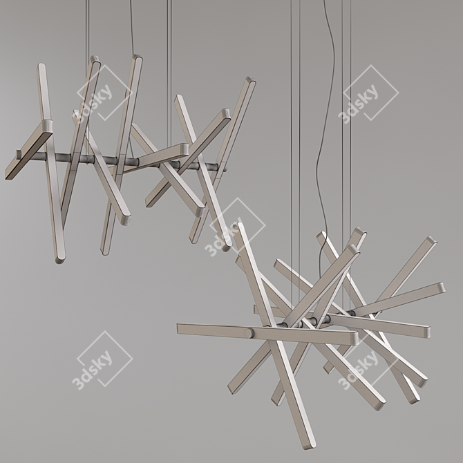 Sleek Scandinavian Pendant Lights 3D model image 5