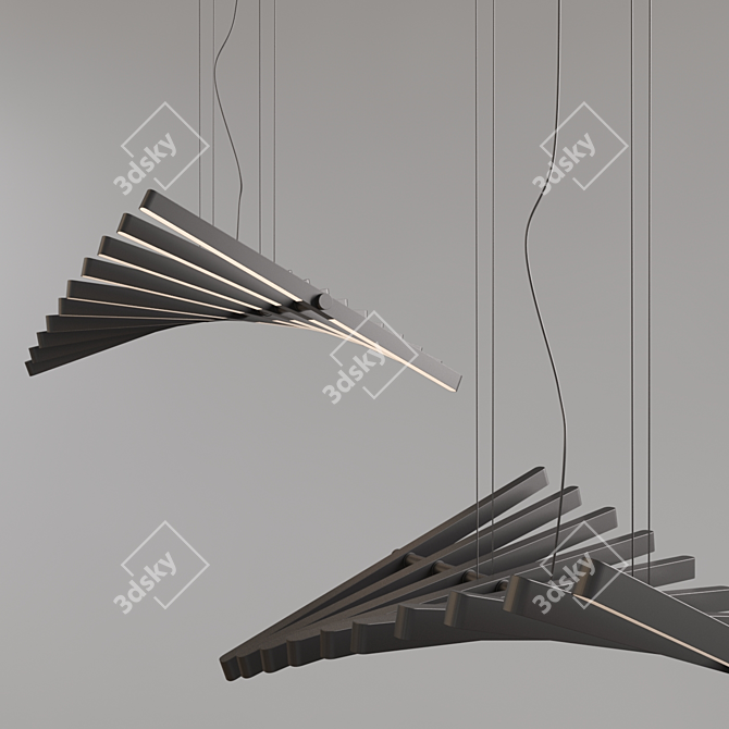 Scandinavian Chic Pendant Light 3D model image 3