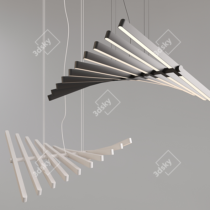 Scandinavian Chic Pendant Light 3D model image 4