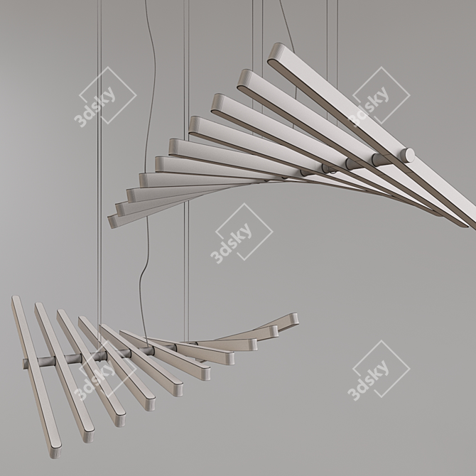 Scandinavian Chic Pendant Light 3D model image 5