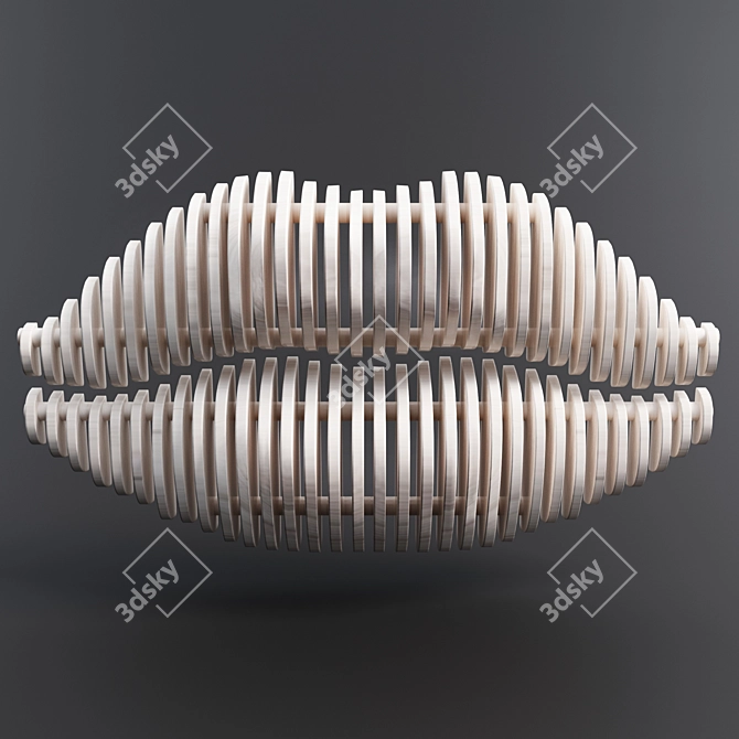 Lip-shaped Decorative Hanger 3D model image 1