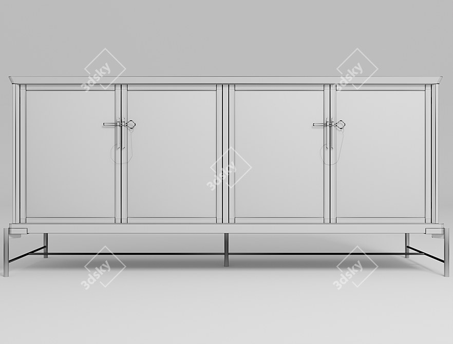 Dowry II Walnut Bookcase 3D model image 3