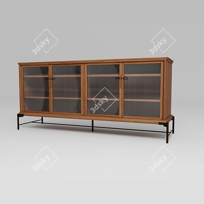 Dowry II Walnut Bookcase 3D model image 4