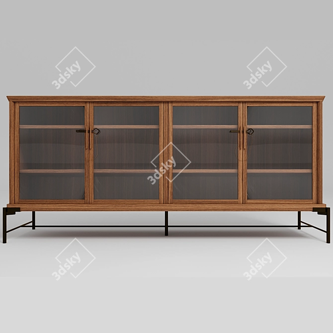 Dowry II Walnut Bookcase 3D model image 5