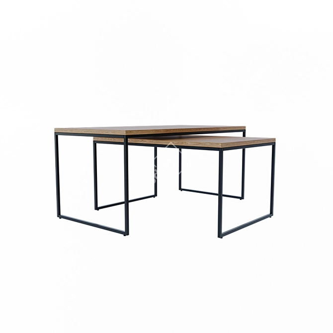 Sabrosa Coffee Tables - Stylish Set for Your Home 3D model image 2