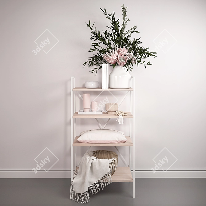 Nordic Blossom Decor Set 3D model image 4