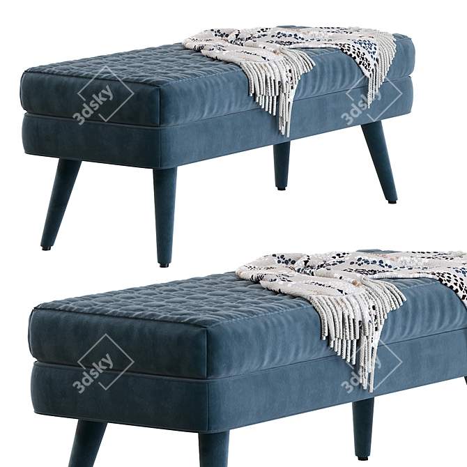 Versatile Bench Seat: Stylish & Spacious 3D model image 2