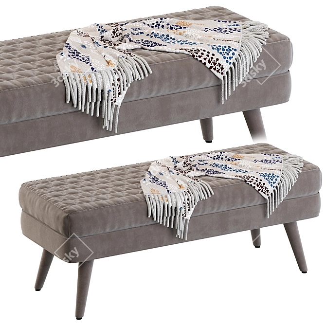 Versatile Bench Seat: Stylish & Spacious 3D model image 3