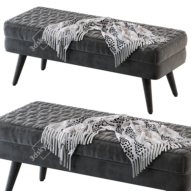 Versatile Bench Seat: Stylish & Spacious 3D model image 4