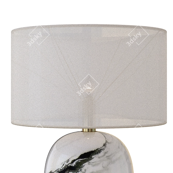 Elegant Marble Table Lamp 3D model image 3