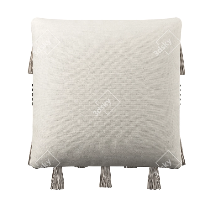 Trendy Tassel Cushion: V-Ray & Corona Materials, Real-World Scale 3D model image 3