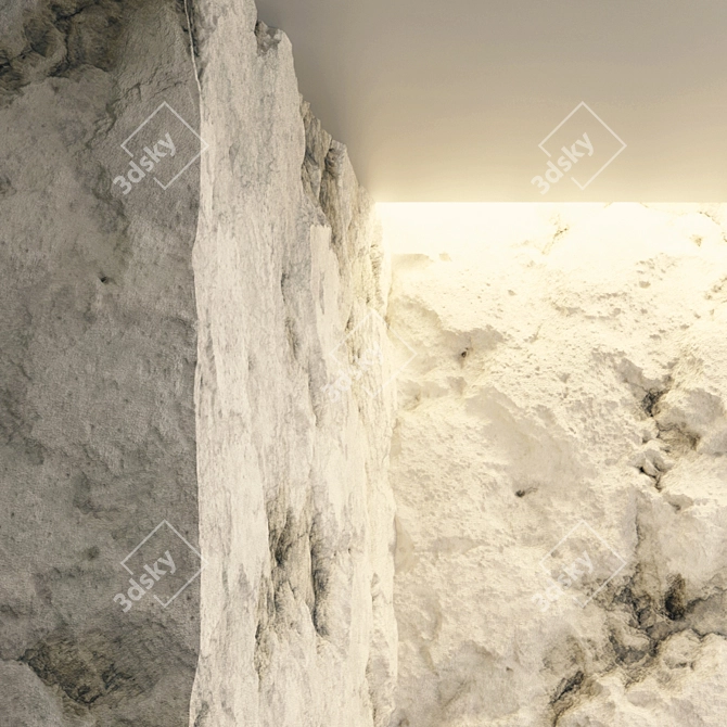 Pure White PBR Rock: VRay Material 3D model image 3