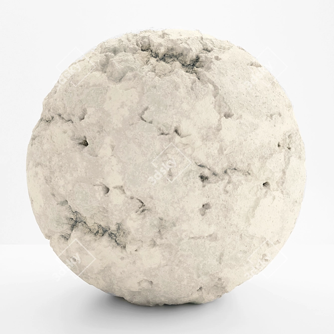 WhiteRock 05: Black VRAY PBR Material 3D model image 1