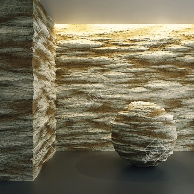 White Rock VRAY Material, 4k Resolution 3D model image 2