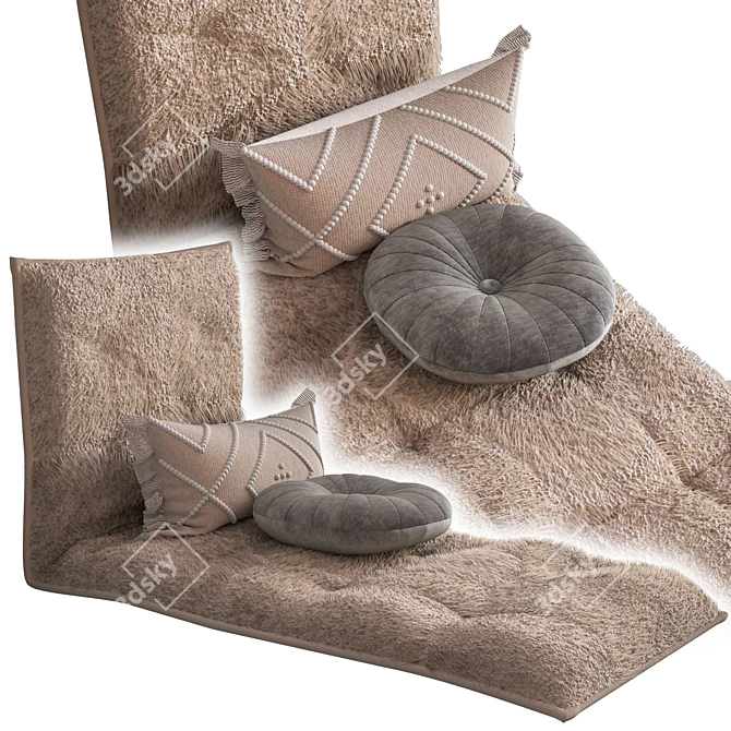 Cozy Comfort Convertible Pillow 3D model image 1