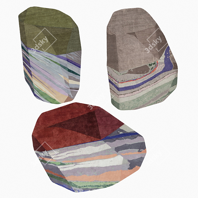 Artistic Fordite Carpets by cc-tapis 3D model image 1