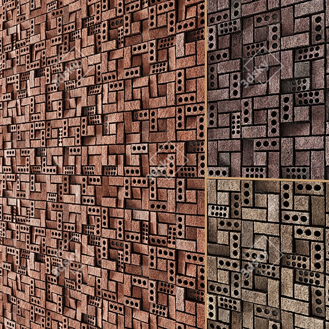 14-Material Brick Texture 3D model image 1