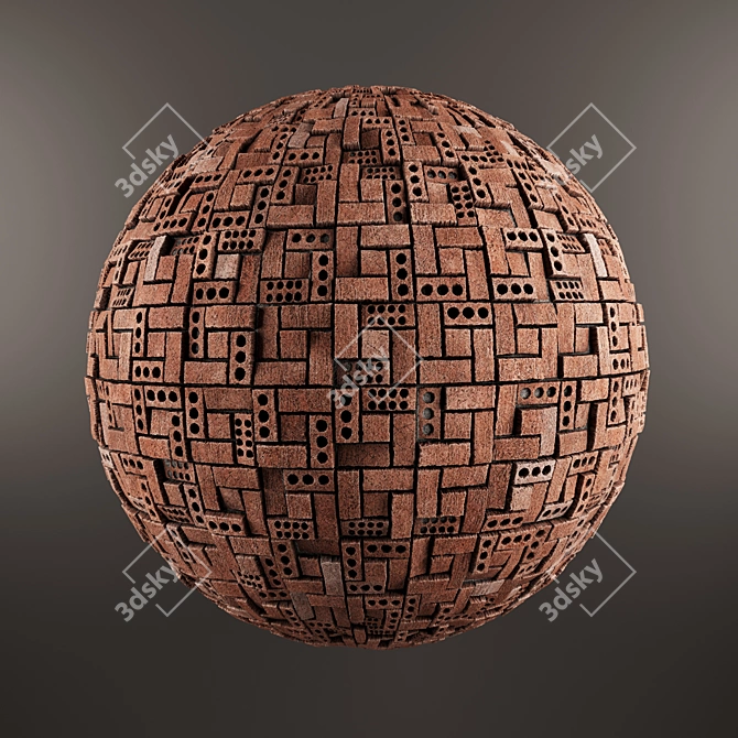 14-Material Brick Texture 3D model image 2