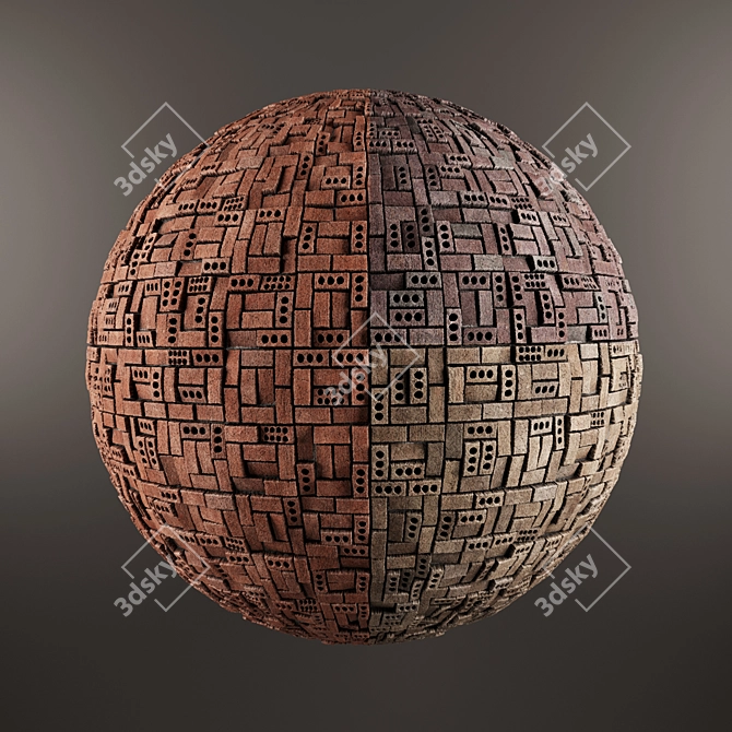 4K Brick-17 Material - 3 Colors, Seamless 3D model image 2