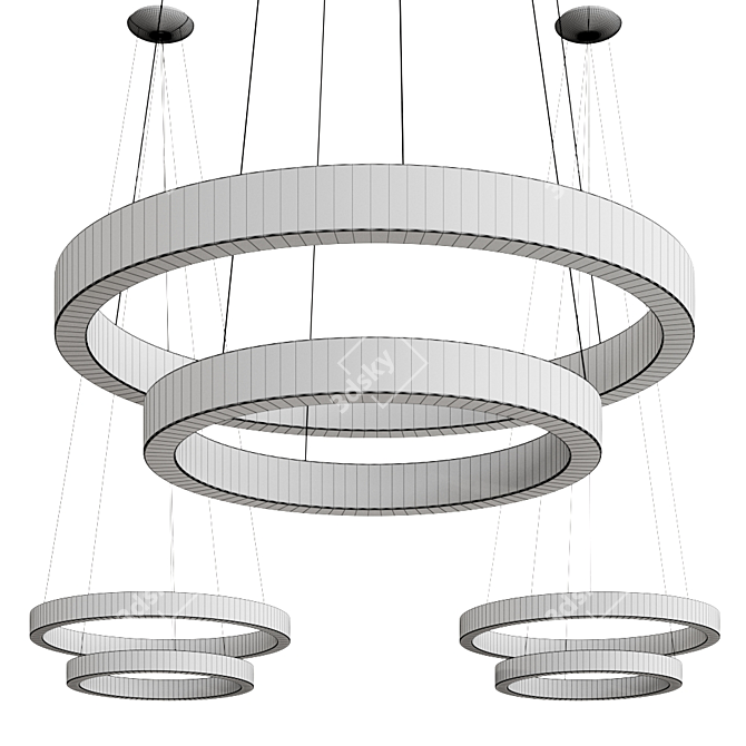 Elegant Lahti Chandelier 3D model image 1