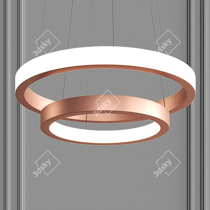 Elegant Lahti Chandelier 3D model image 4