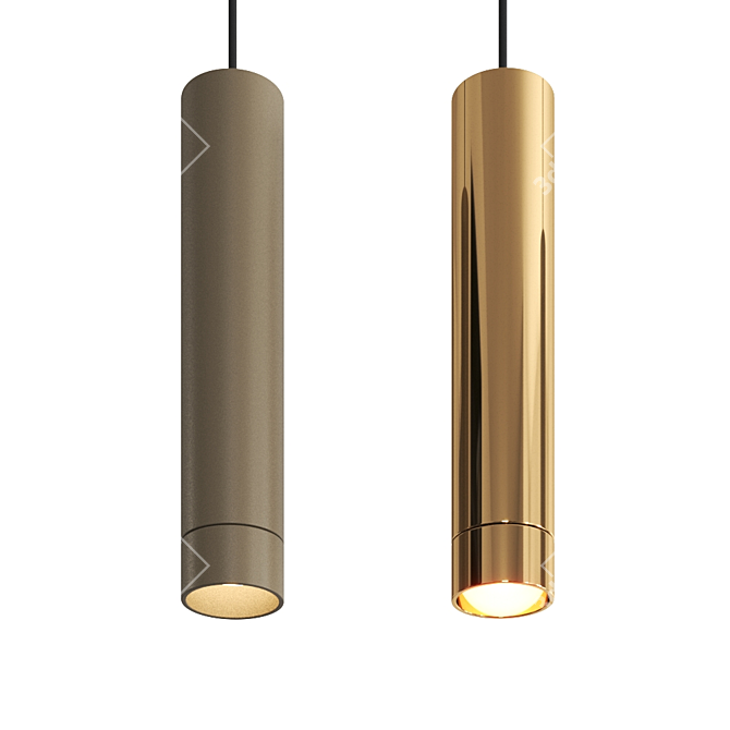 Sleek German Pendant Light 3D model image 3