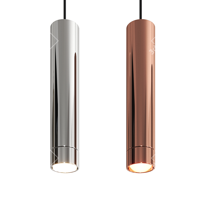 Sleek German Pendant Light 3D model image 4