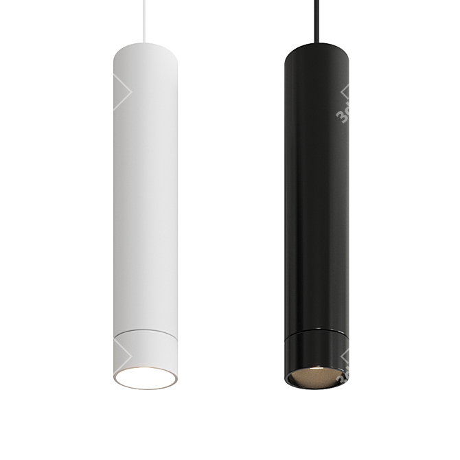 Sleek German Pendant Light 3D model image 5