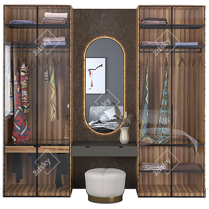 Title: Stylish Hallway Set for Elegant Spaces 3D model image 1